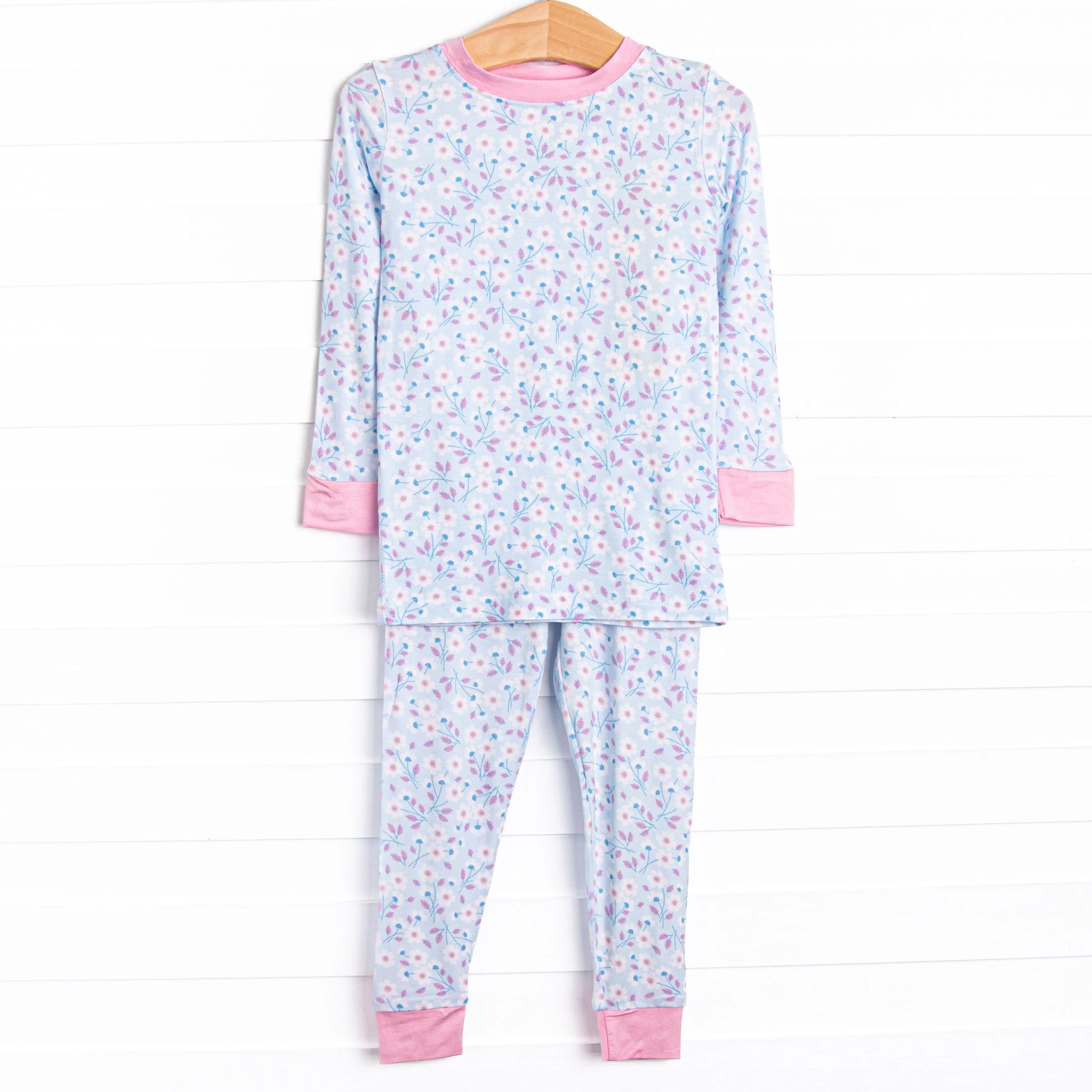 Daisy Dreamer Bamboo Pajama Set, Blue