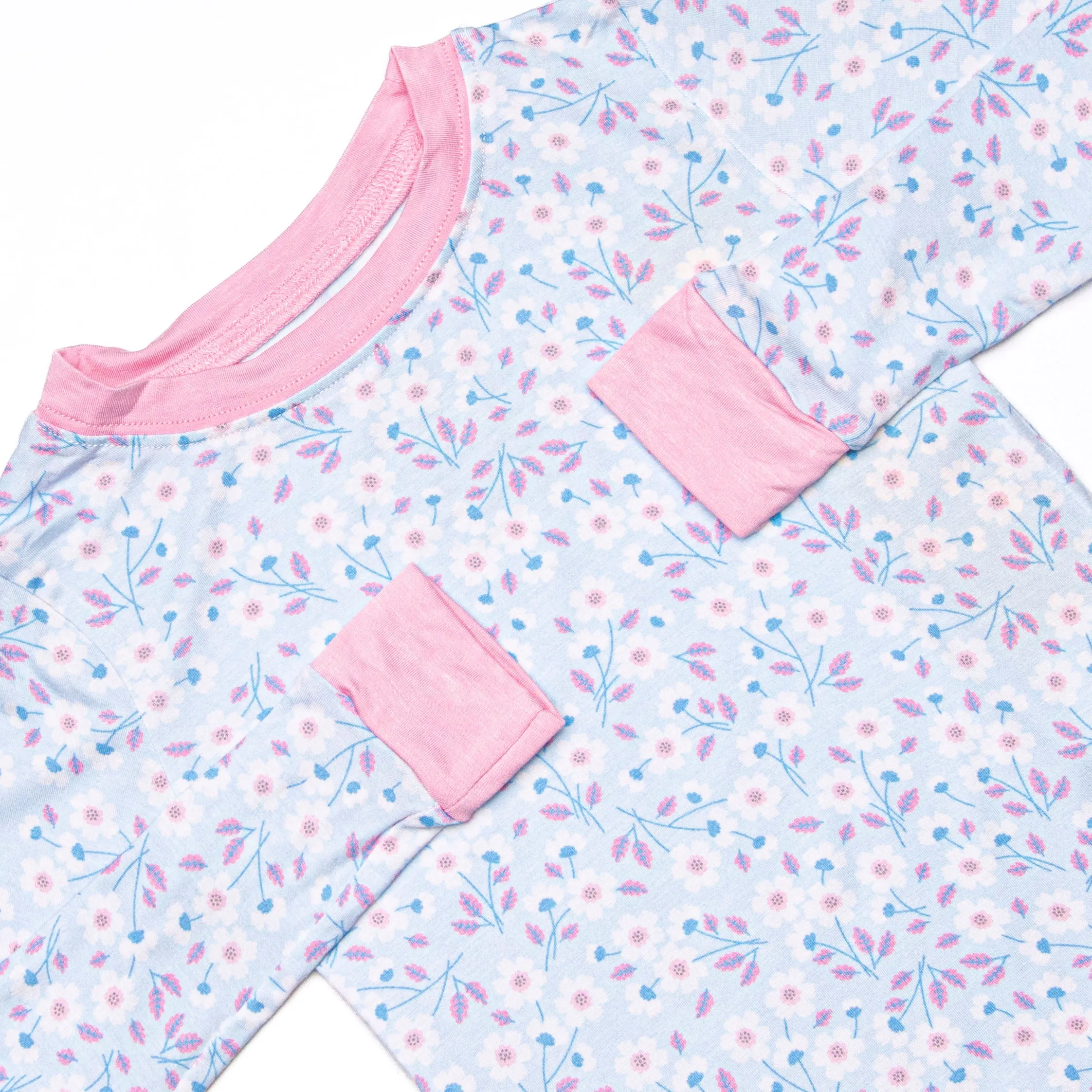 Daisy Dreamer Bamboo Pajama Set, Blue
