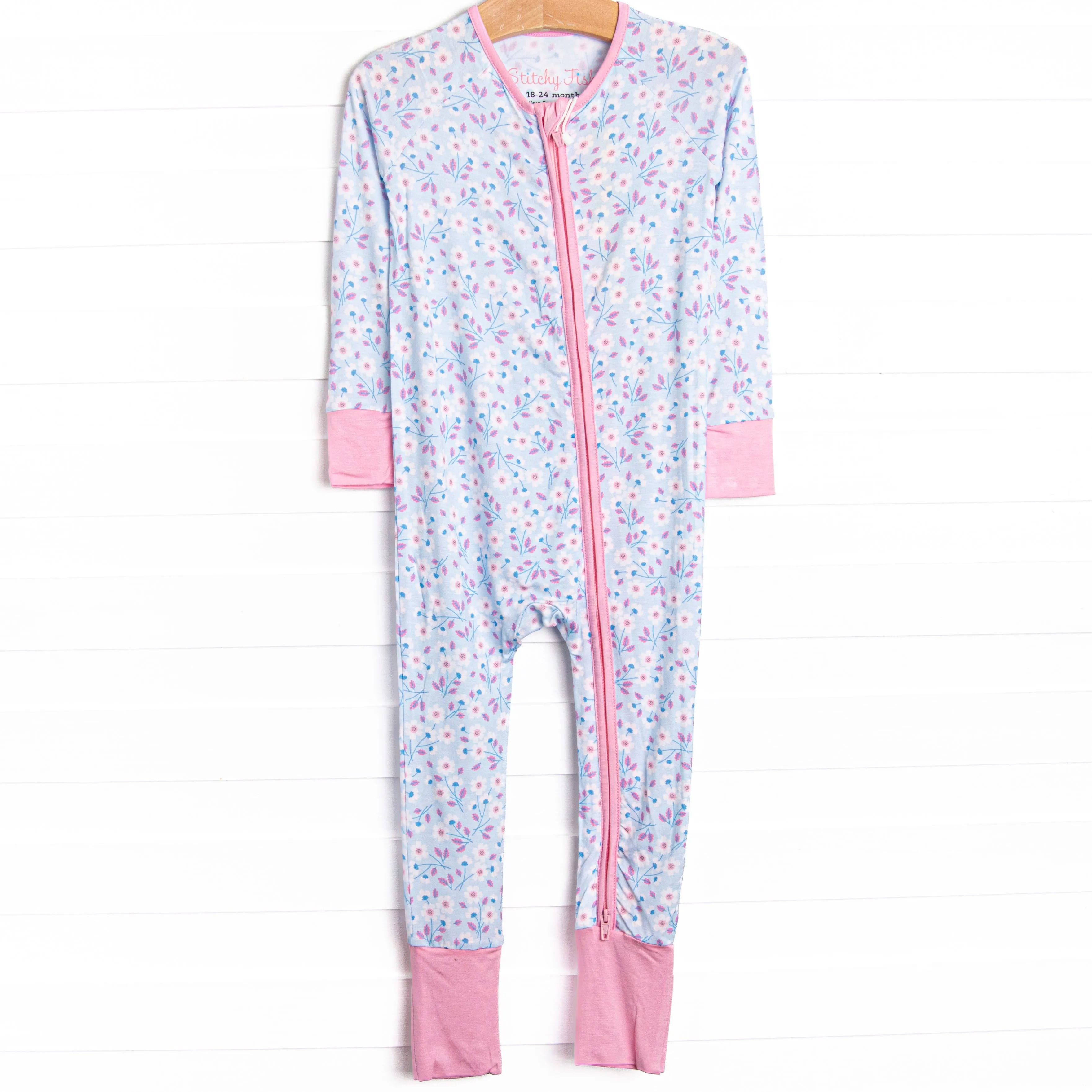 Daisy Dreamer Bamboo Zippy Pajama, Blue