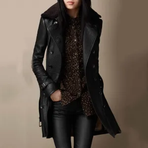 Damen Trenchcoat Schwarz - Selina