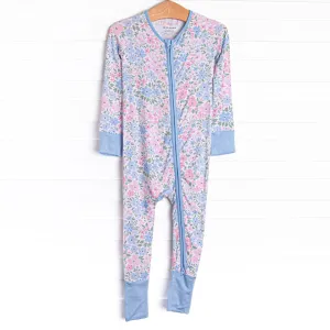 Dapper Daisies Bamboo Zippy Pajama, Blue