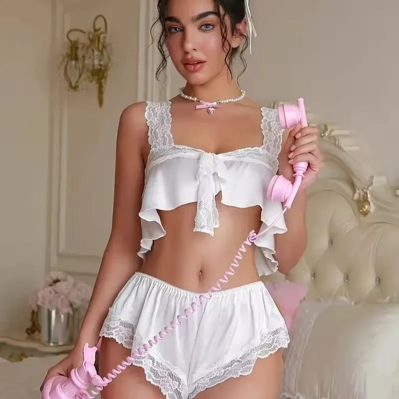 Darcy Two Piece Pajamas - White