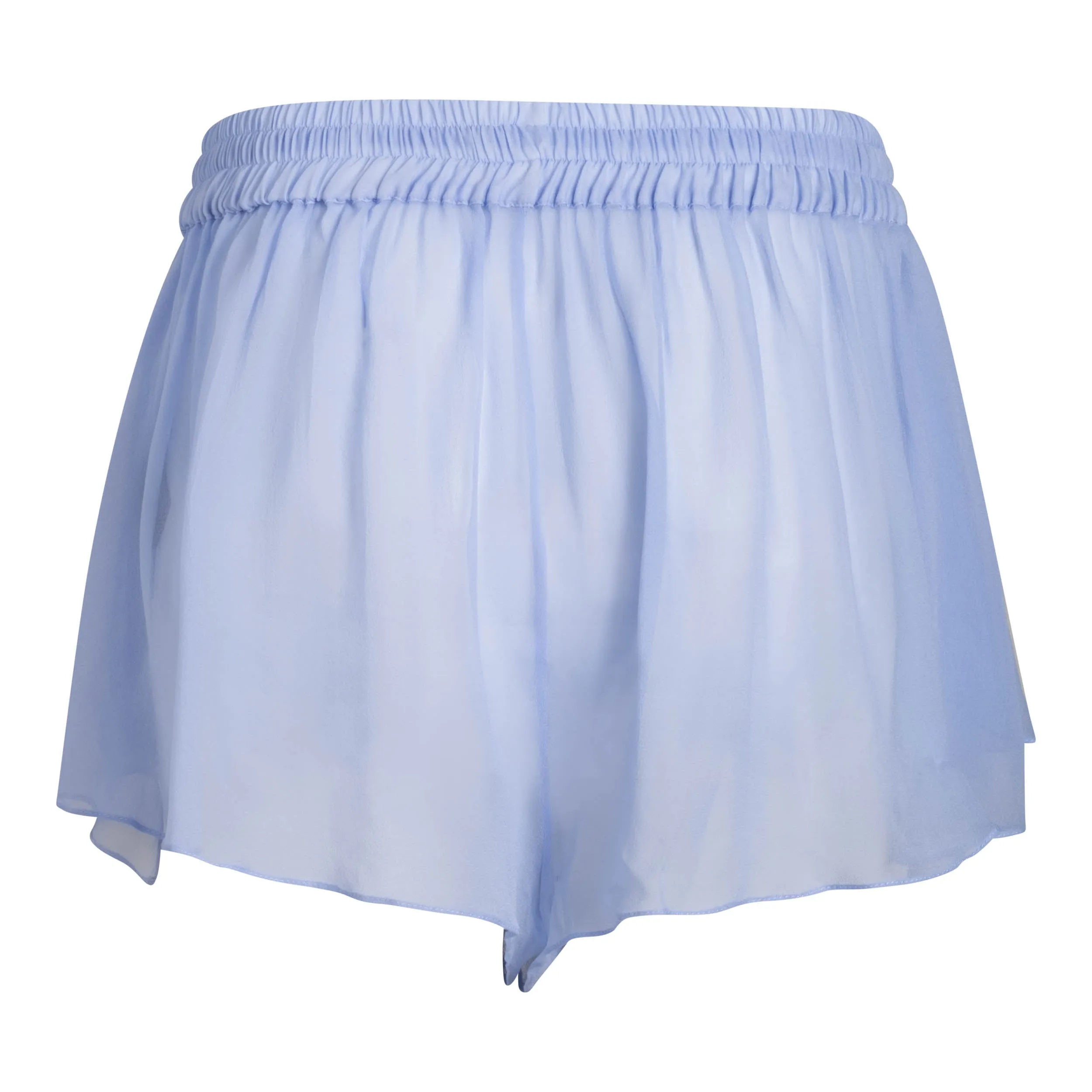 DONNA SILK CHIFFON SHORT IN PERIWINKLE BLUE