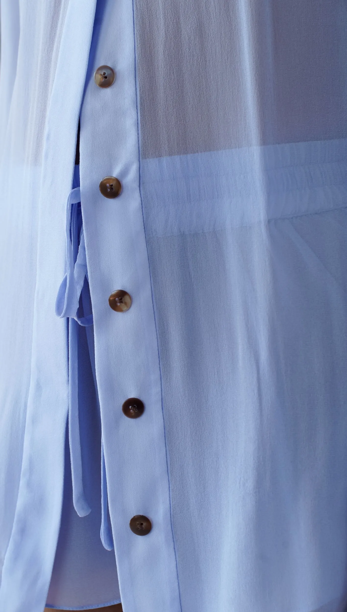 DONNA SILK CHIFFON SHORT IN PERIWINKLE BLUE