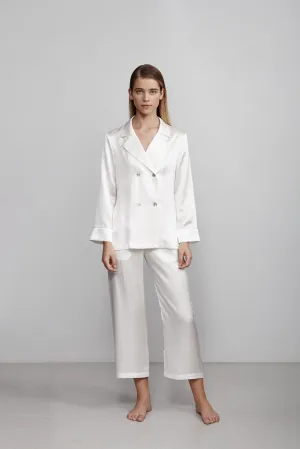 double breasted l/slv top, ivory