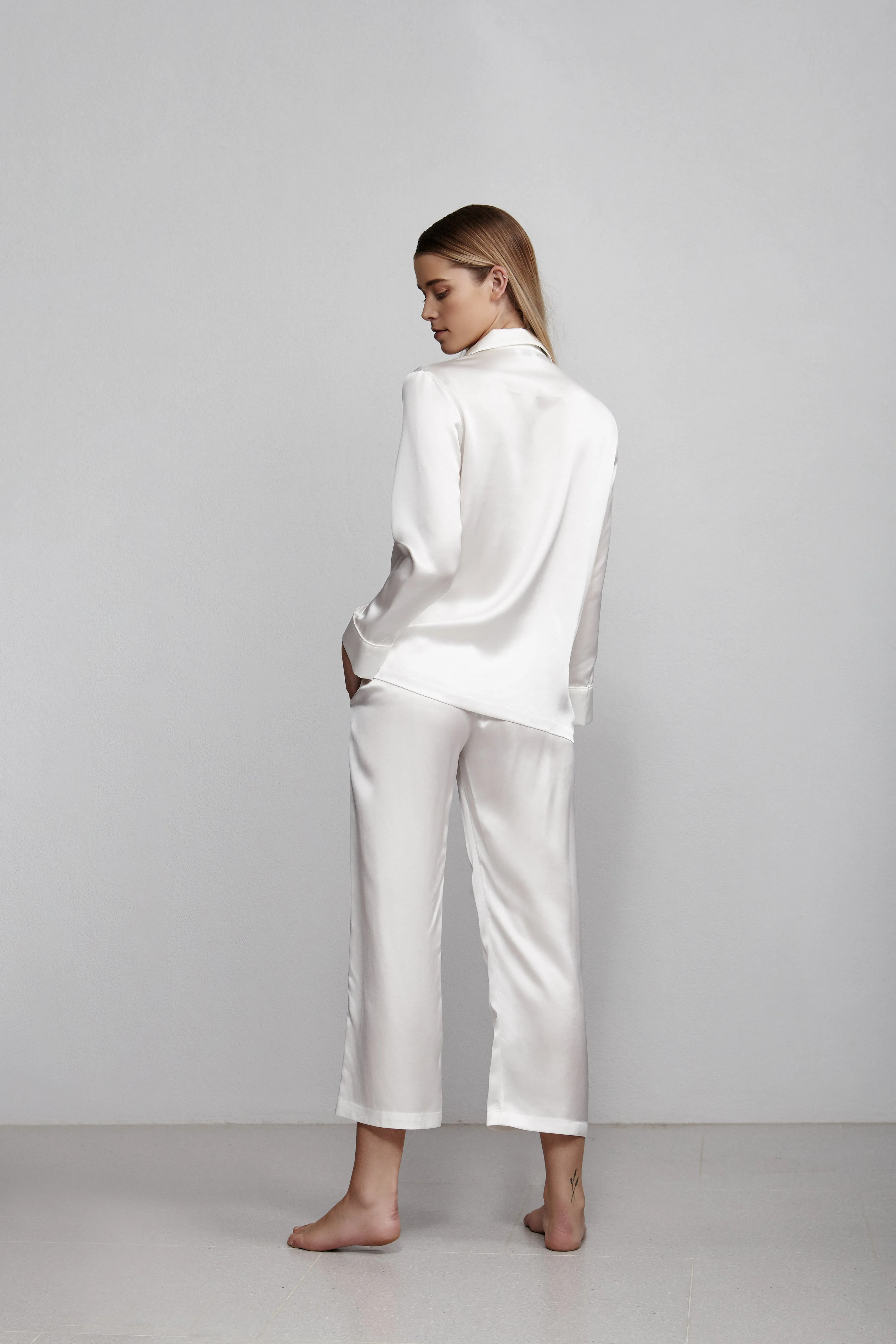 double breasted l/slv top, ivory