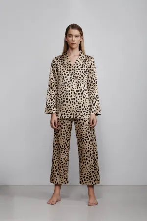 double breasted l/slv top, leopard