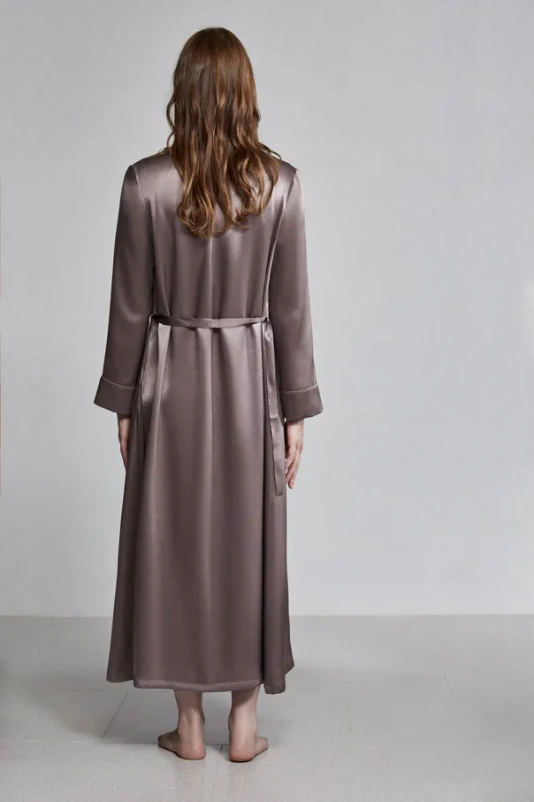 double breasted robe, smoke