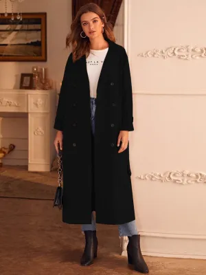 Double Breasted without Belt Trench Coat (CLEARANCE SALE