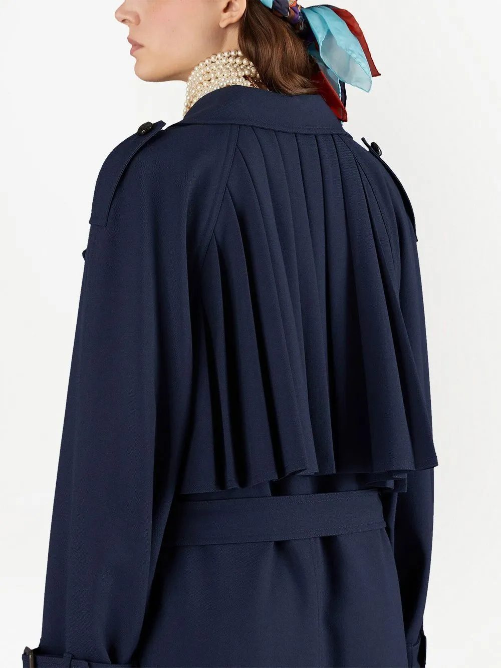 Double-Breasted Wool Trench Coat