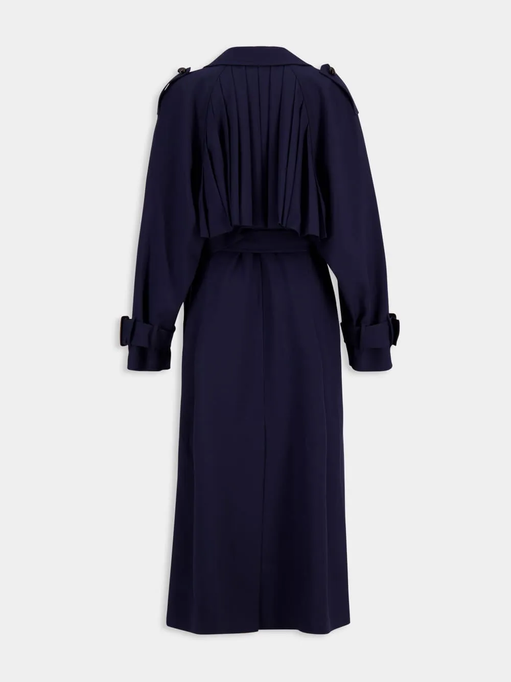 Double-Breasted Wool Trench Coat