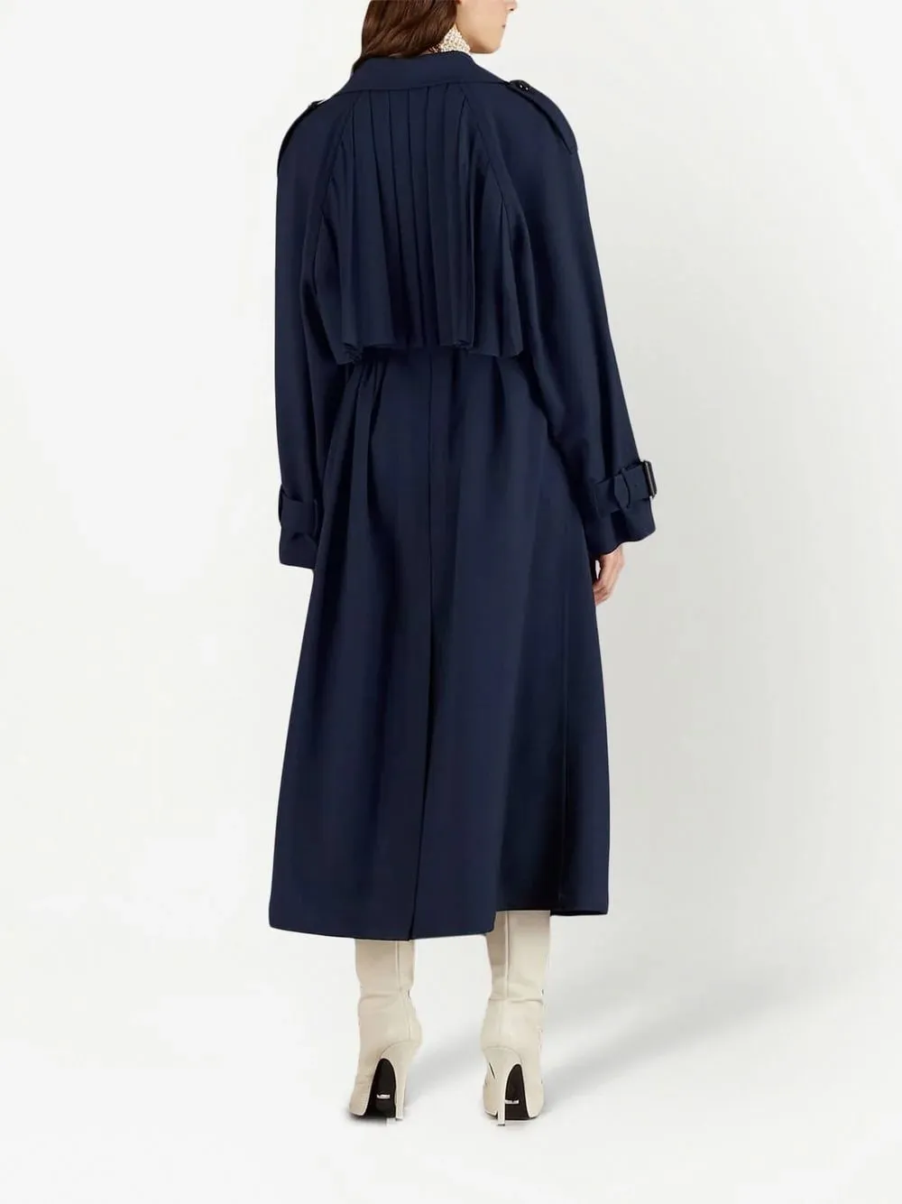 Double-Breasted Wool Trench Coat