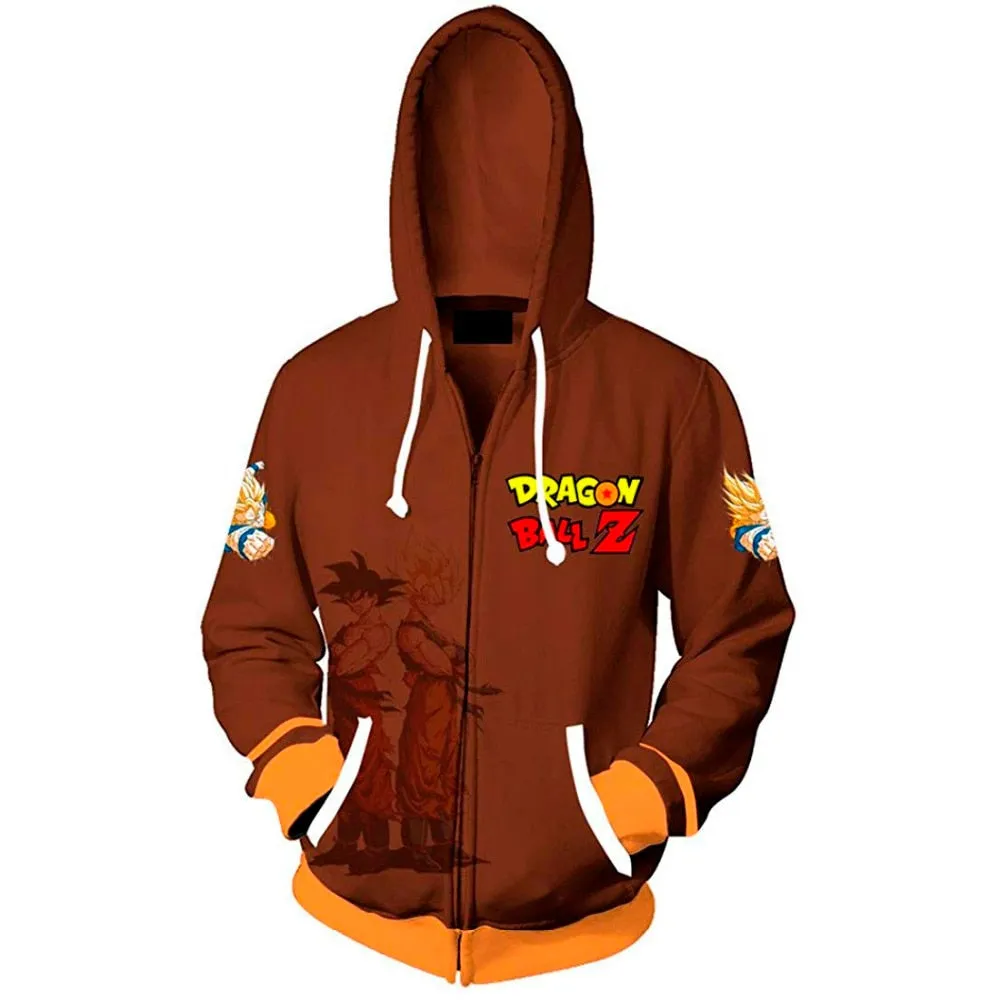 Dragon Ball Z Men Women Hoodies 2019 Fashion Streetwear Hooded Jacket Sweatshirt Cosplay Zipper Men Hoodie