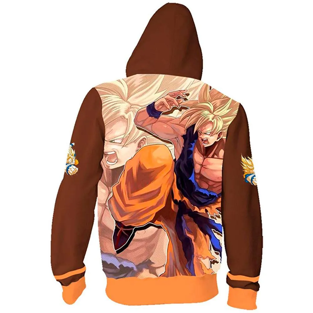 Dragon Ball Z Men Women Hoodies 2019 Fashion Streetwear Hooded Jacket Sweatshirt Cosplay Zipper Men Hoodie