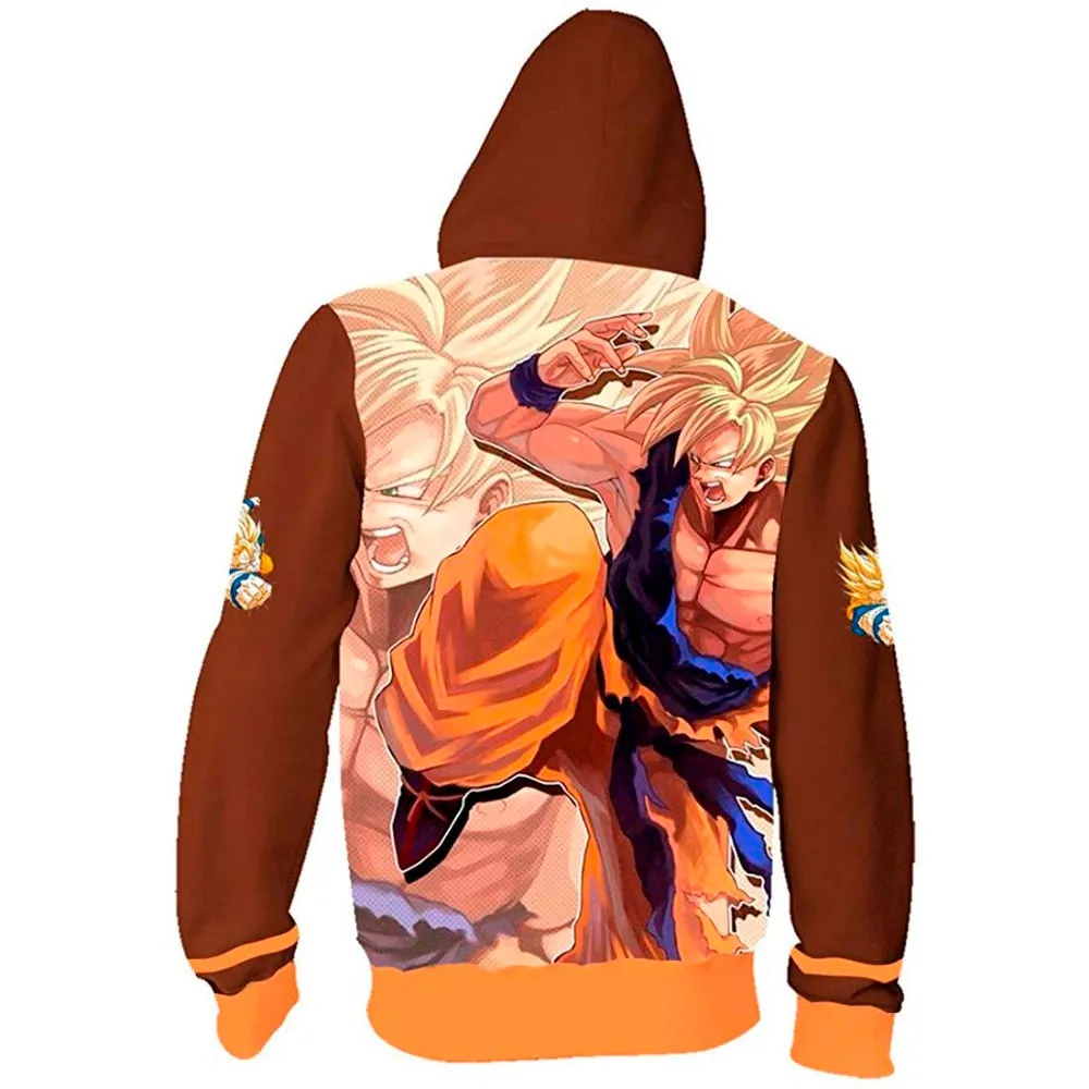 Dragon Ball Z Men Women Hoodies 2019 Fashion Streetwear Hooded Jacket Sweatshirt Cosplay Zipper Men Hoodie