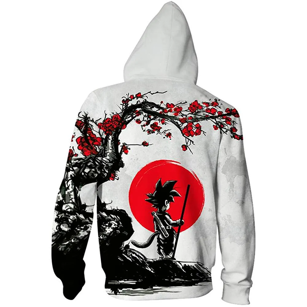 Dragon Ball Z Men Women Hoodies 2019 Fashion Streetwear Hooded Jacket Sweatshirt Cosplay Zipper Men Hoodie