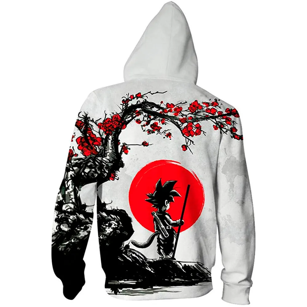 Dragon Ball Z Men Women Hoodies 2019 Fashion Streetwear Hooded Jacket Sweatshirt Cosplay Zipper Men Hoodie