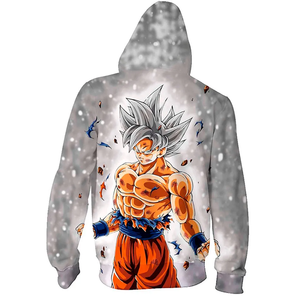 Dragon Ball Z Men Women Hoodies 2019 Fashion Streetwear Hooded Jacket Sweatshirt Cosplay Zipper Men Hoodie