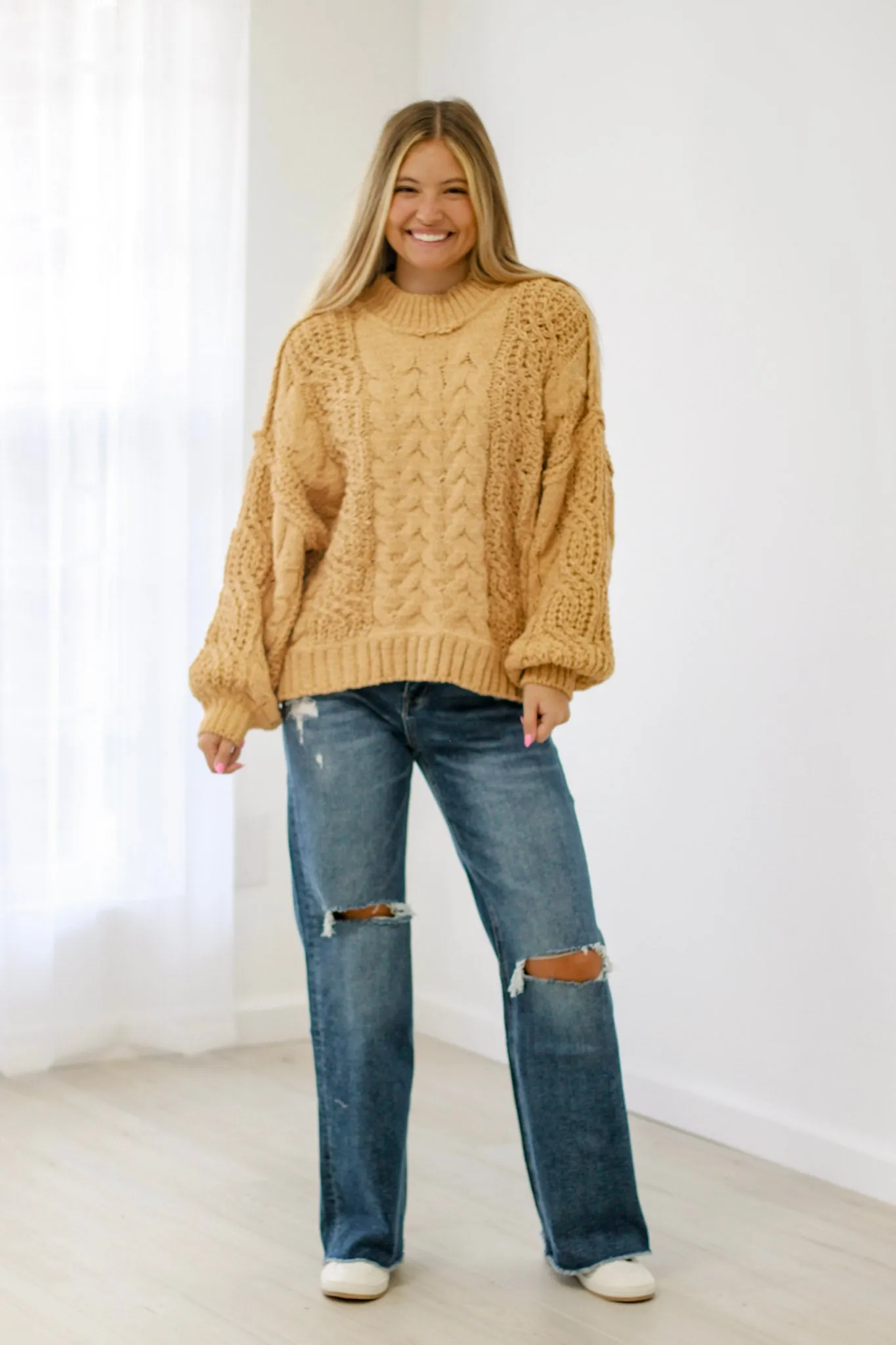 Dreaming of Fall Sweater in Honey