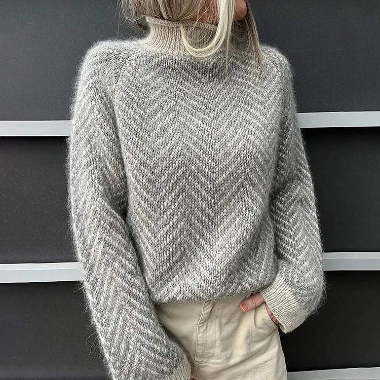 Elegant Chevron Knit Jumper