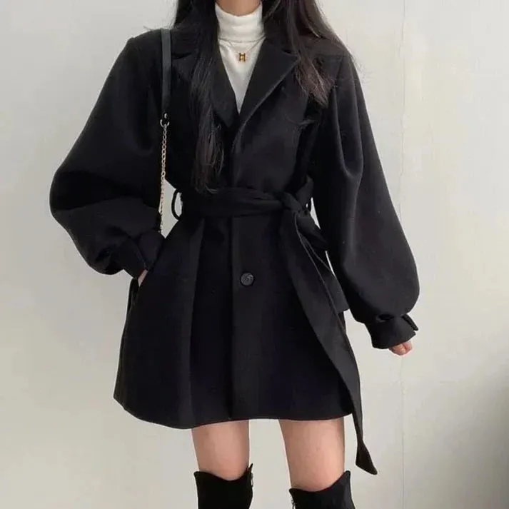 Elegant Women's Belted Wrap Jacket