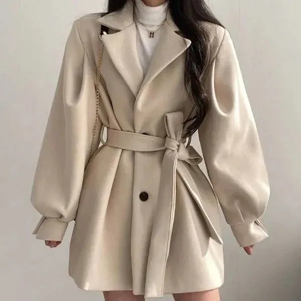 Elegant Women's Belted Wrap Jacket