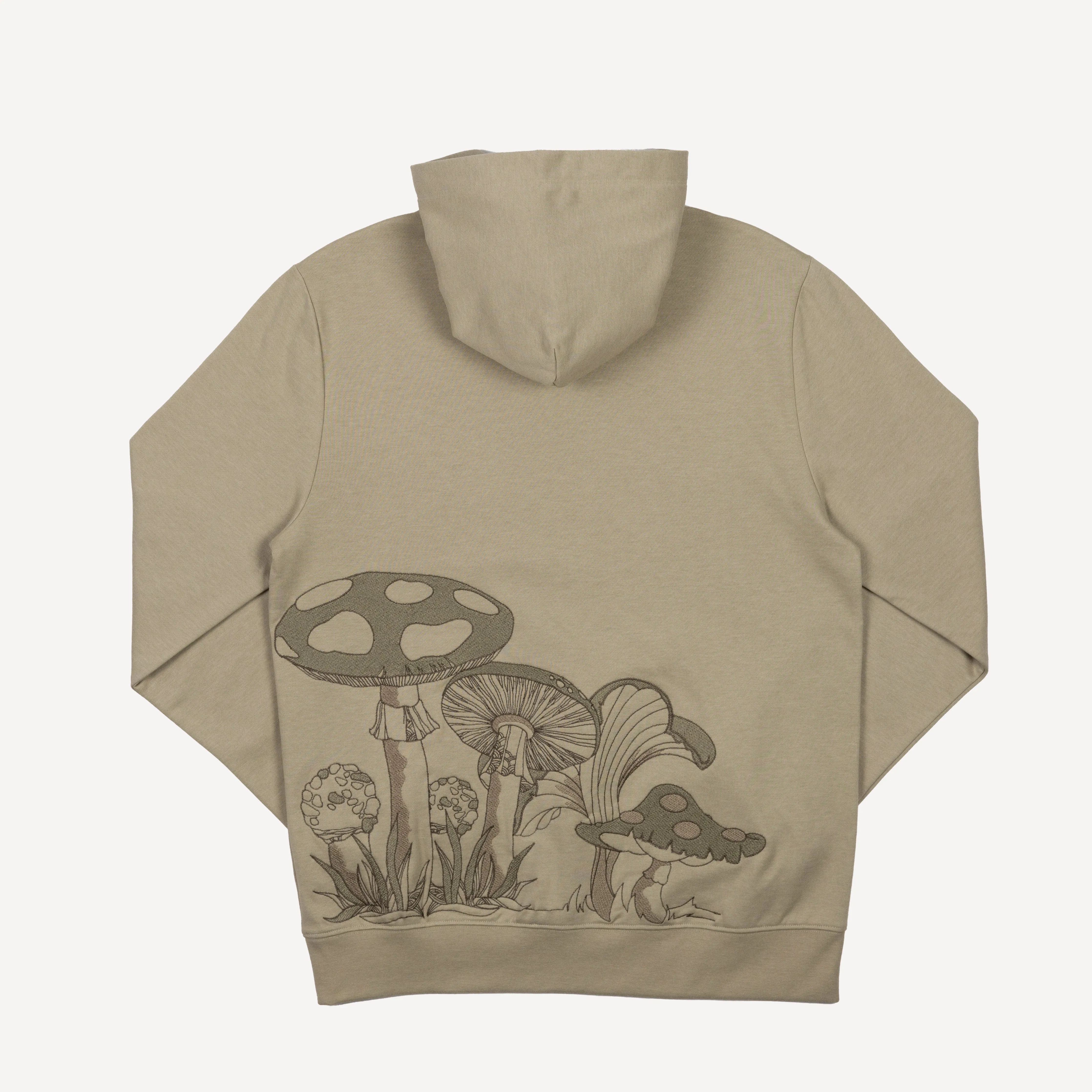 Embroidered Back Hoodie - Elm / Mushroom