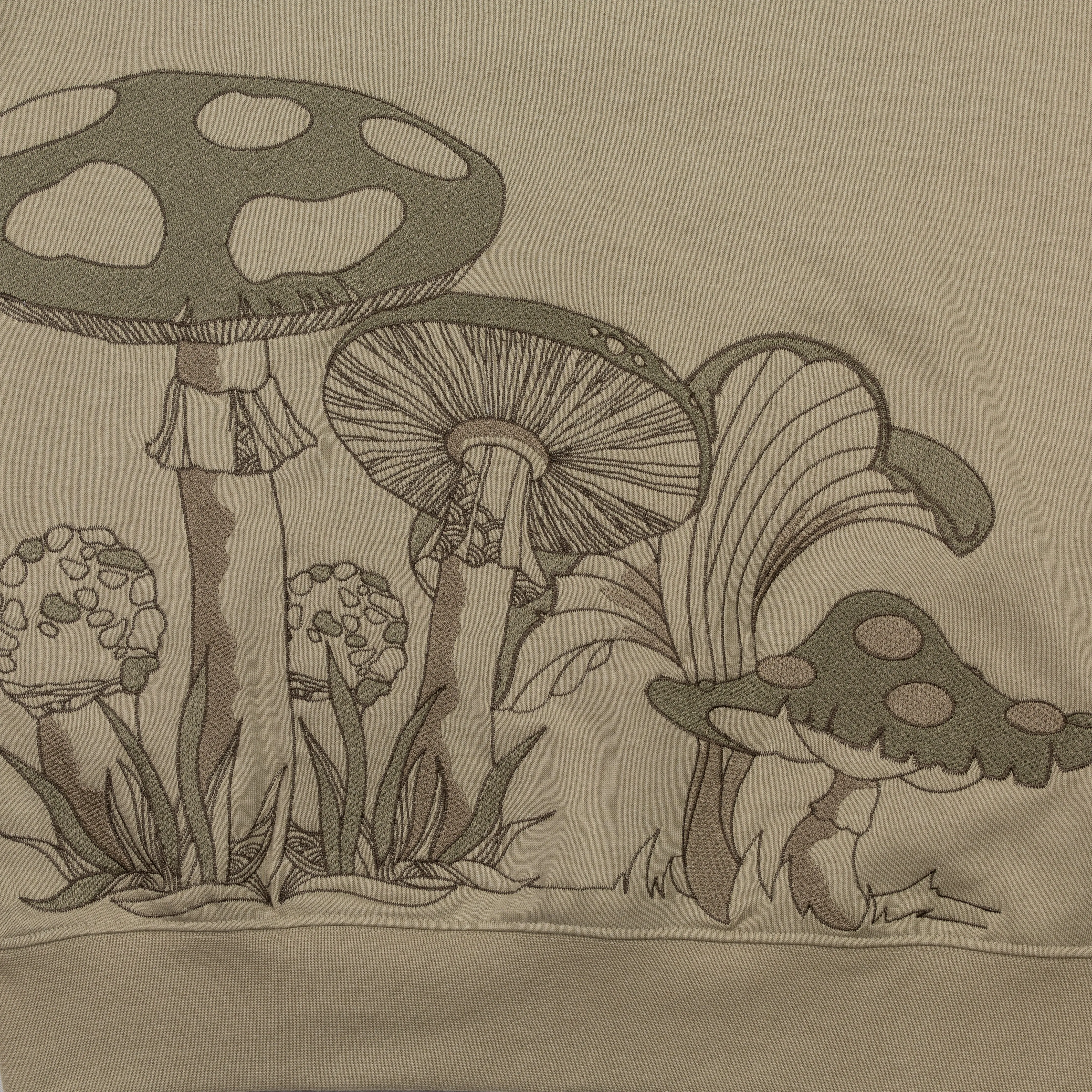 Embroidered Back Hoodie - Elm / Mushroom