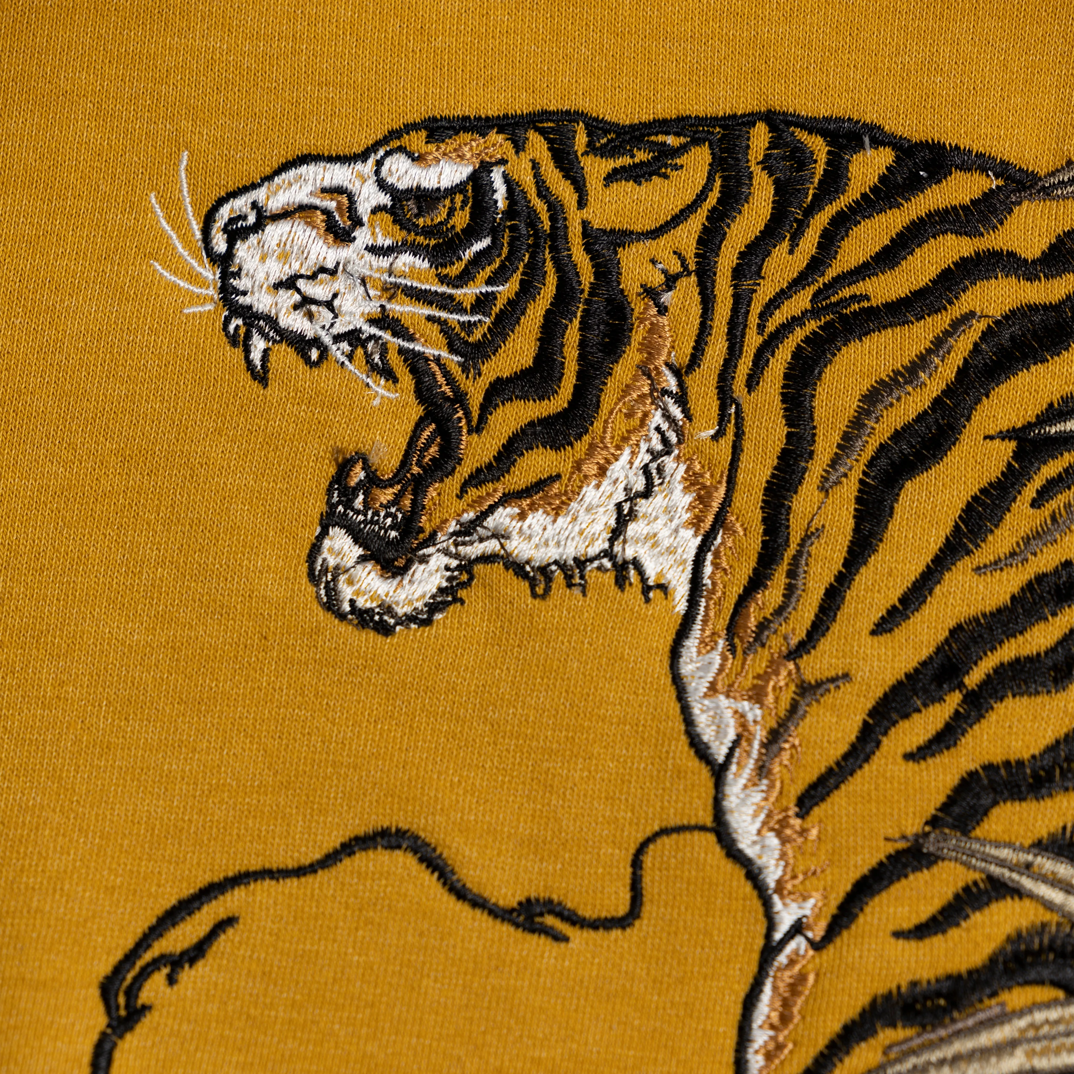 Embroidered Back Sweatshirt  - Tawny Olive / Tiger