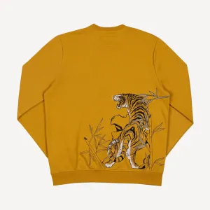 Embroidered Back Sweatshirt  - Tawny Olive / Tiger