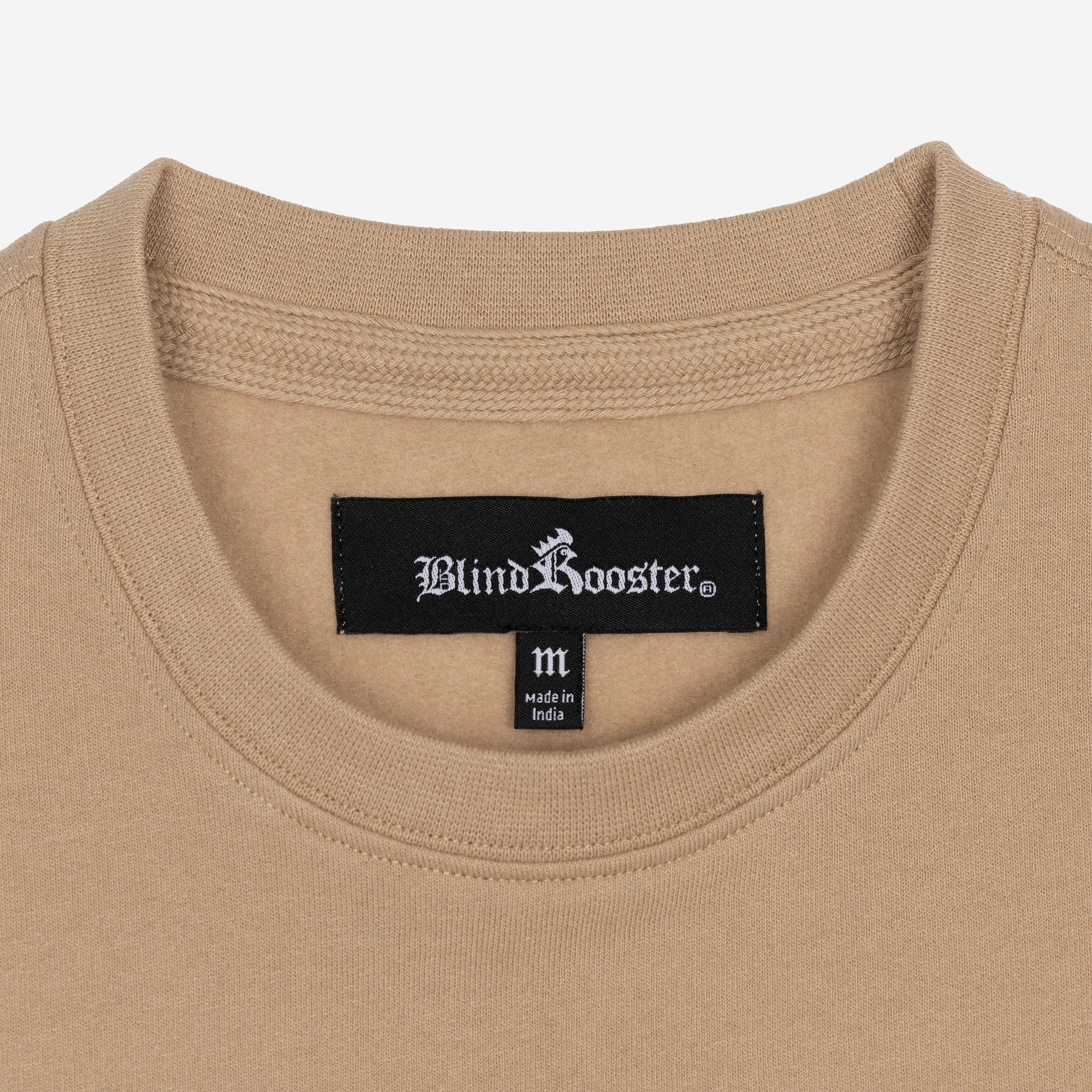 Embroidered Front Sweatshirt  - Khaki / Dragon Sea