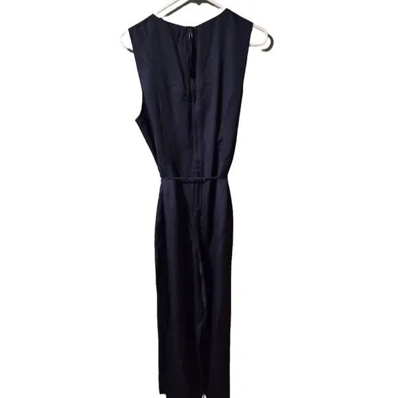 Ettitude 100% Bamboo Hypoallergenic Luxury Jumpsuit Pajamas PJs Navy Medium NIB