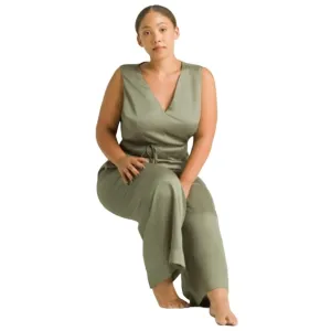 Ettitude 100% Bamboo Hypoallergenic Luxury Jumpsuit Pajamas PJs NIB Large Sage