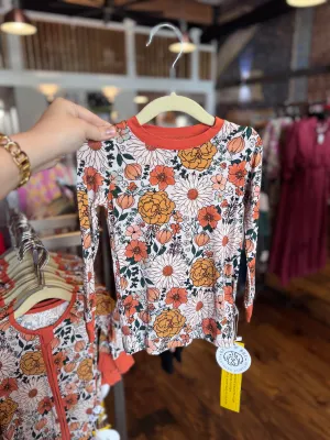 Fall Wildflowers Bamboo Pajamas Set