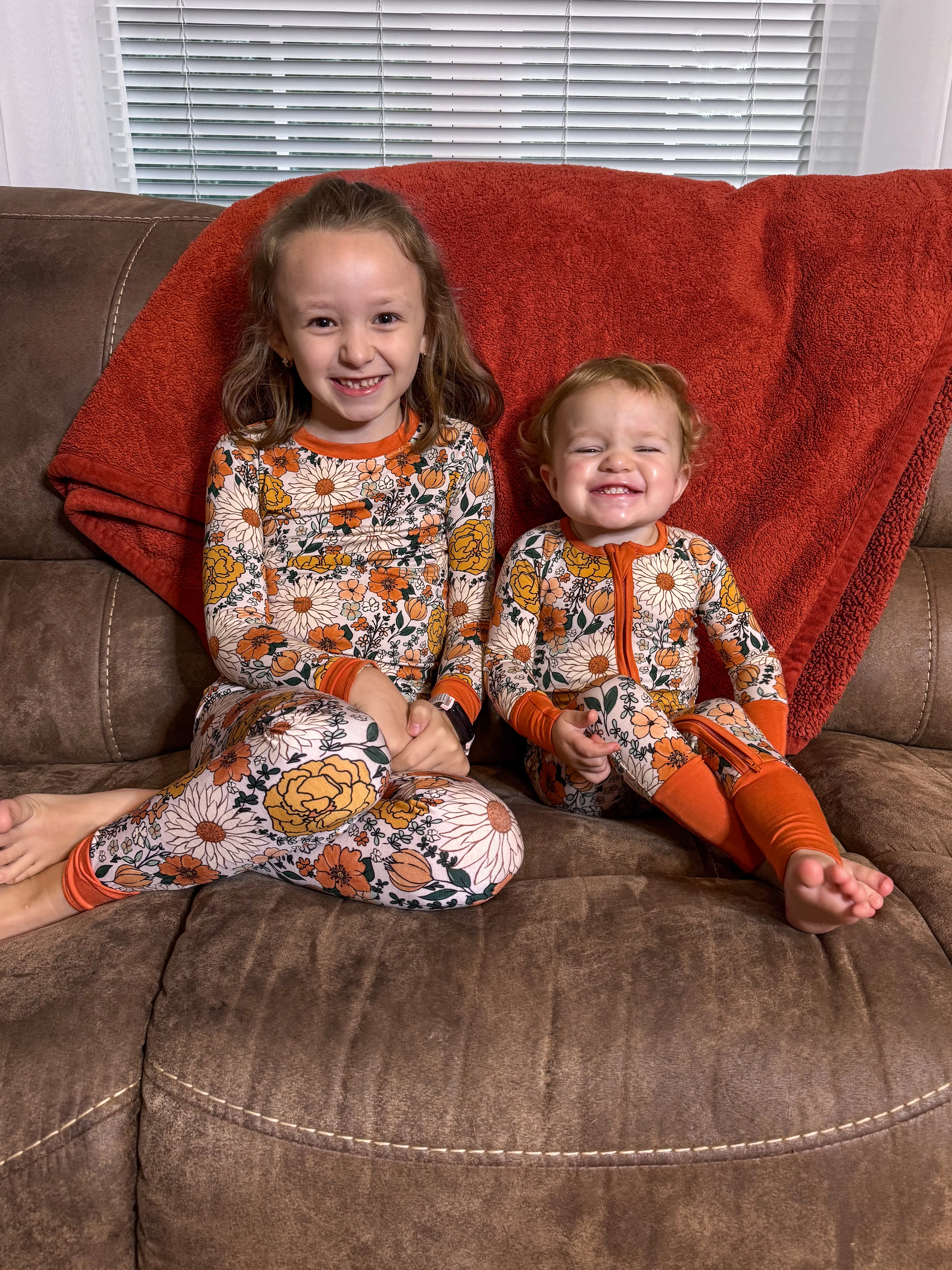 Fall Wildflowers Zippie Bamboo Pajamas