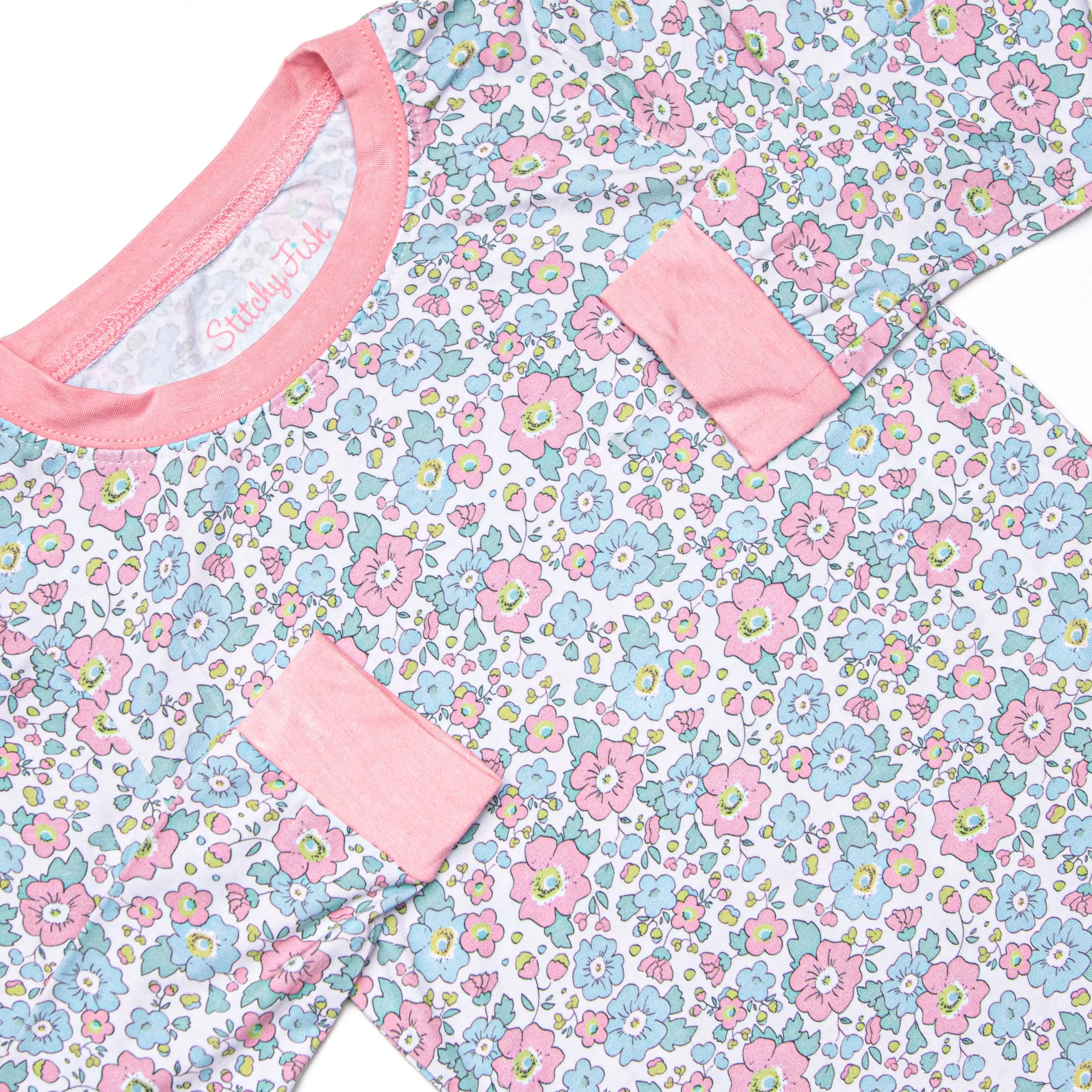 Fan Favorite Florals Bamboo Pajama Set, Pink