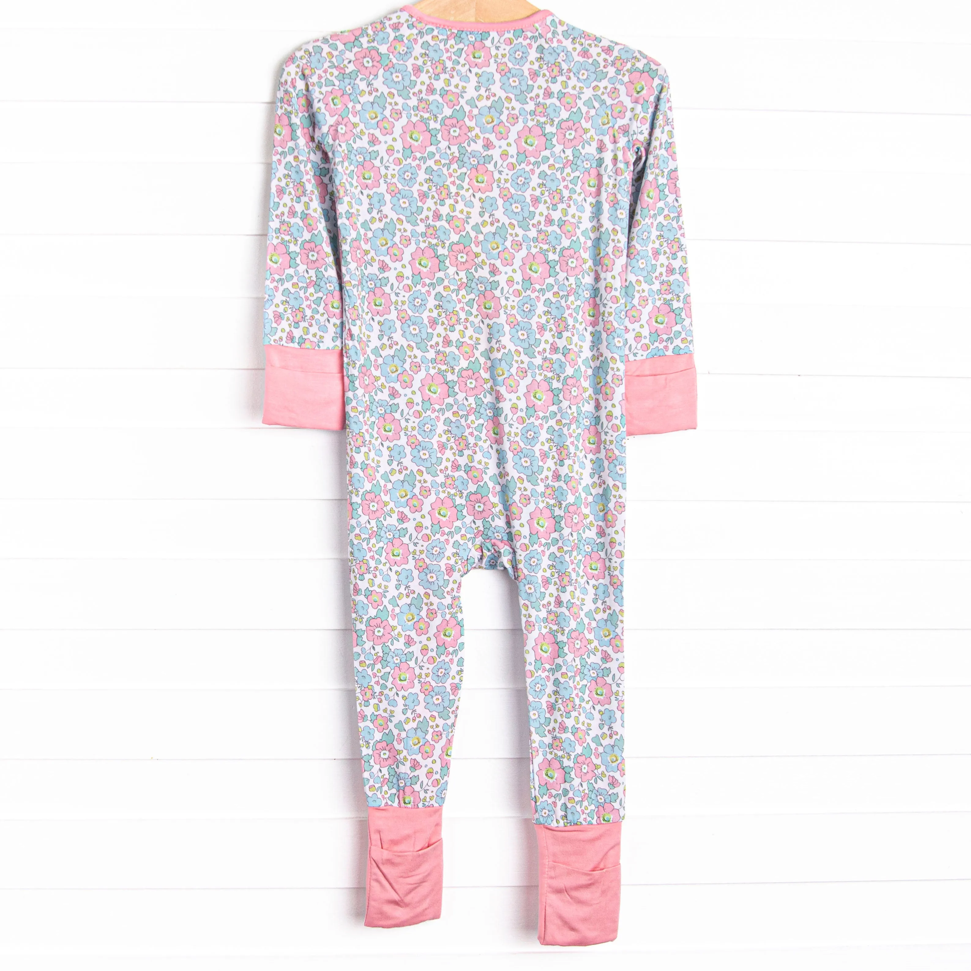 Fan Favorite Florals Bamboo Zippy Pajama, Pink