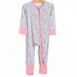 Fan Favorite Florals Bamboo Zippy Pajama, Pink