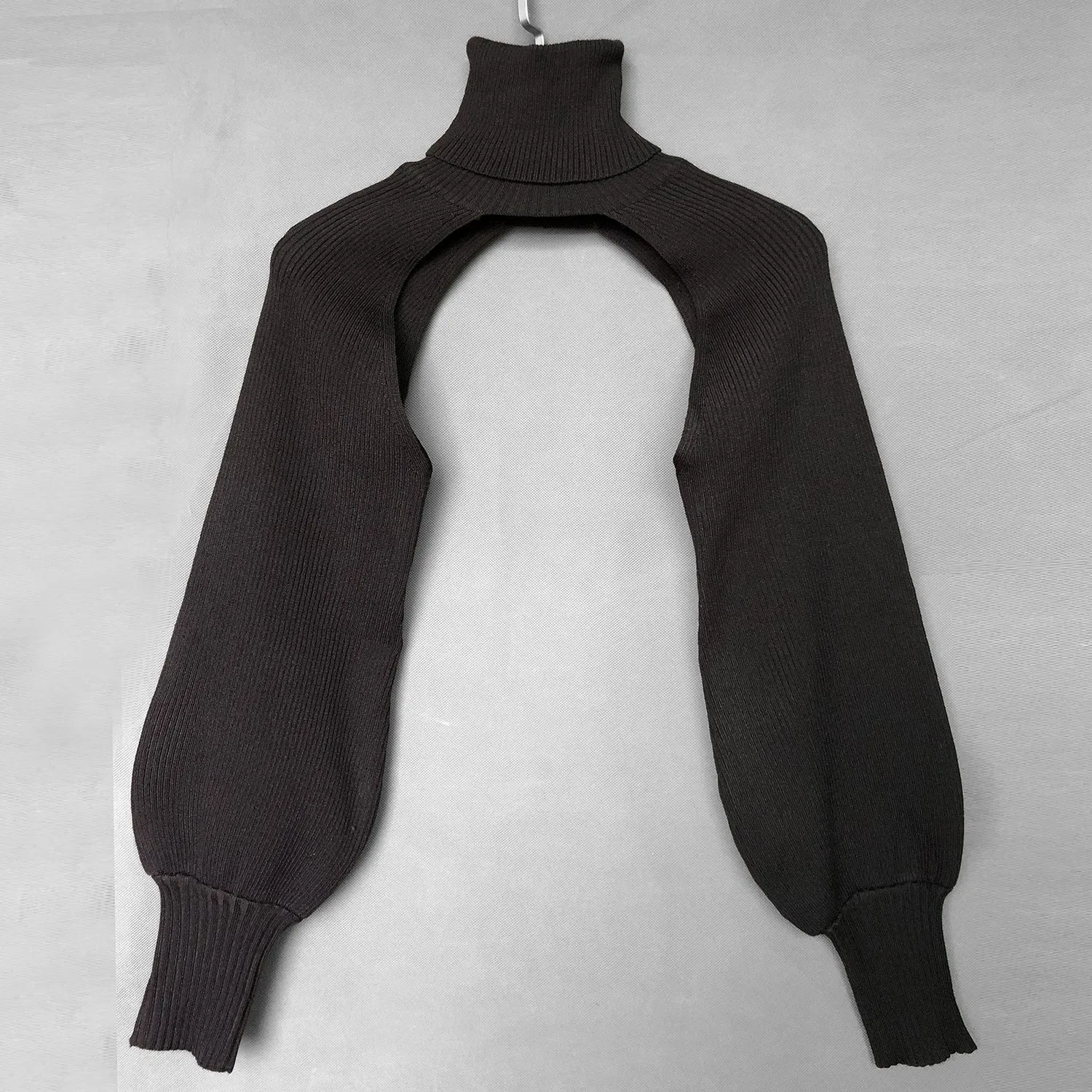 Fashion High Neck Knitted Designed Sweaters