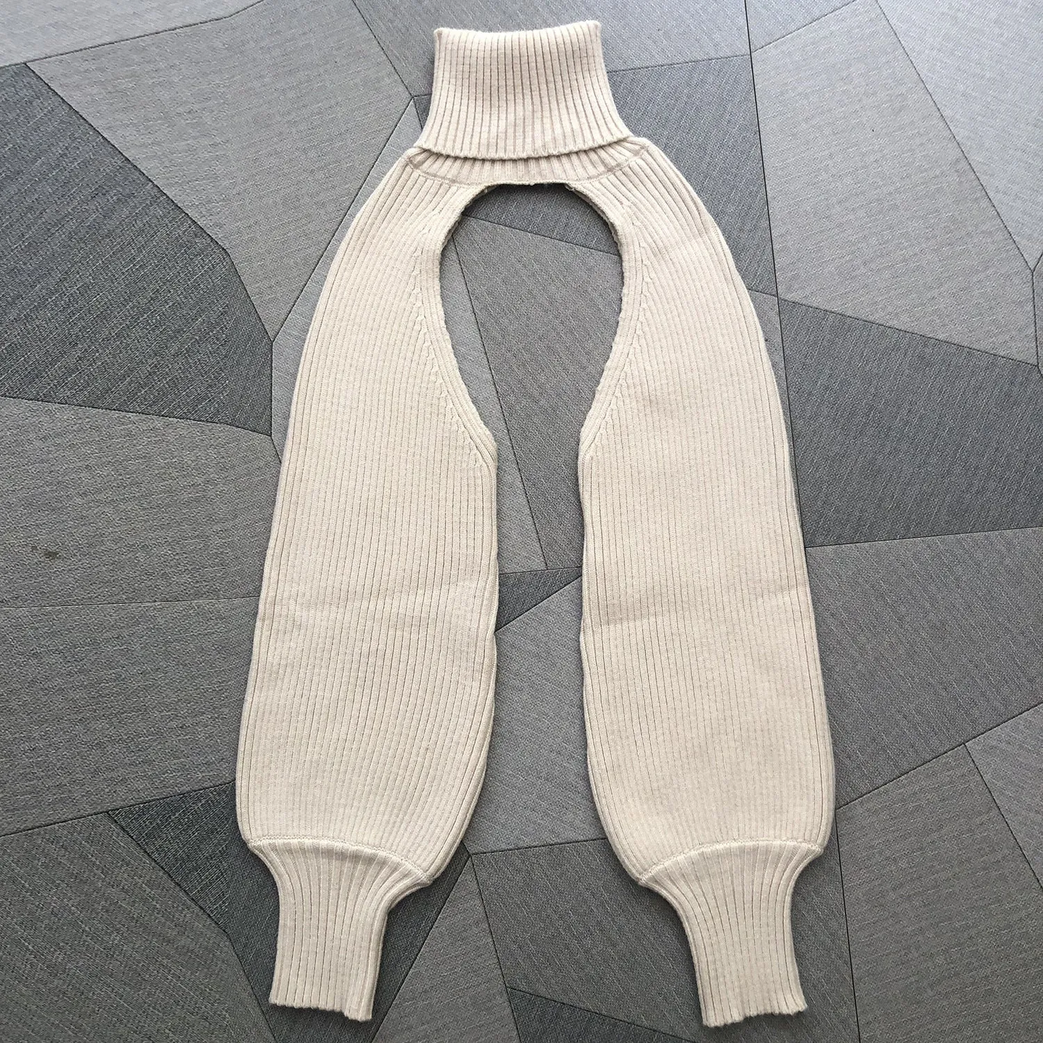 Fashion High Neck Knitted Designed Sweaters