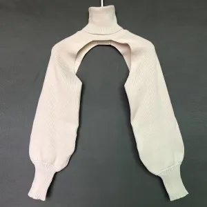 Fashion High Neck Knitted Designed Sweaters
