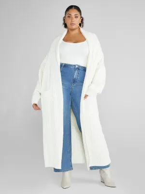 Fashion To Figure - Martine Cable Knit Maxi Cardigan