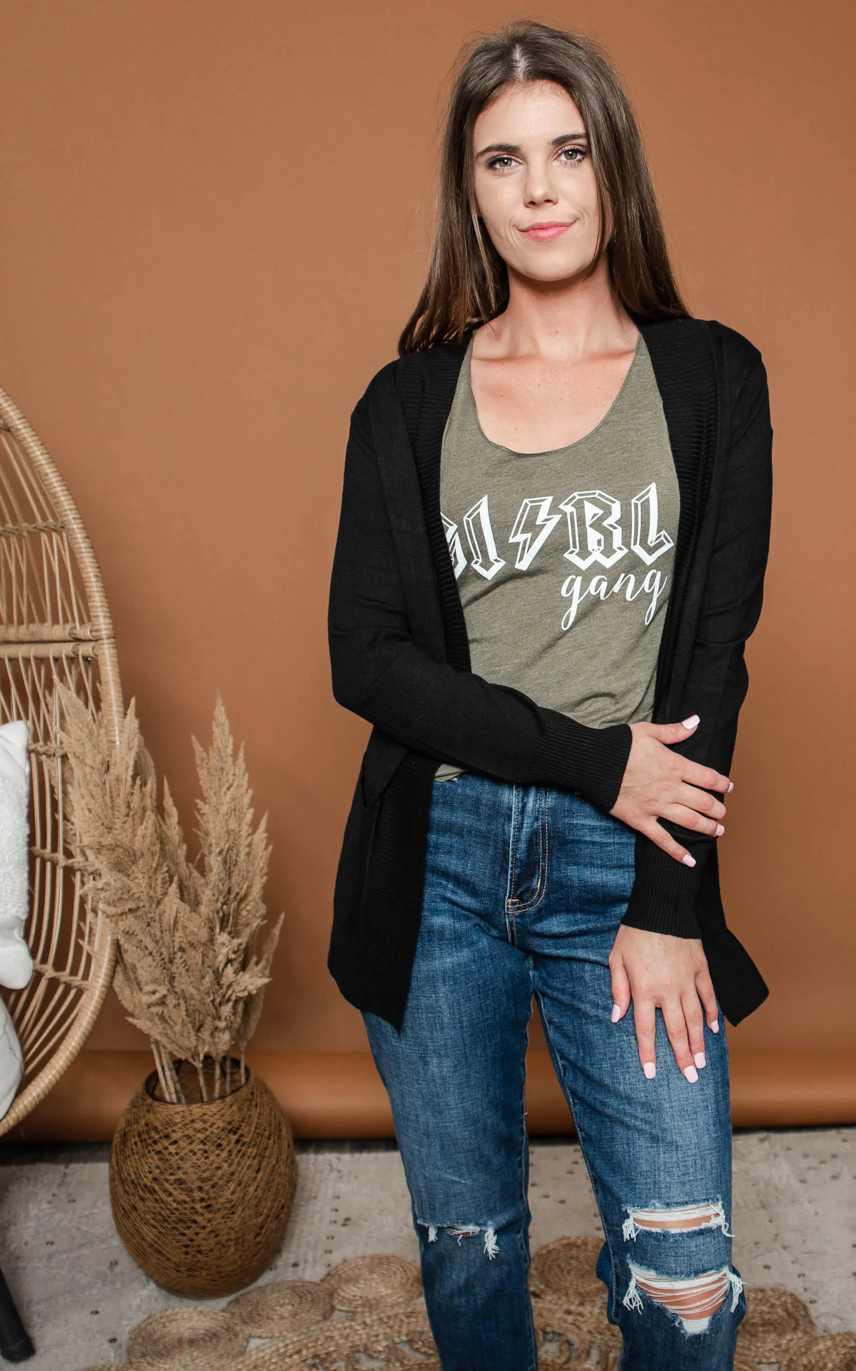 Favorite Boyfriend Cardigan -Cielo - Final Sale