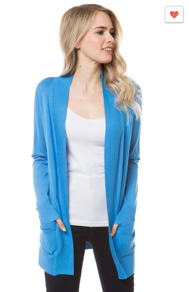 Favorite Boyfriend Cardigan -Cielo - Final Sale