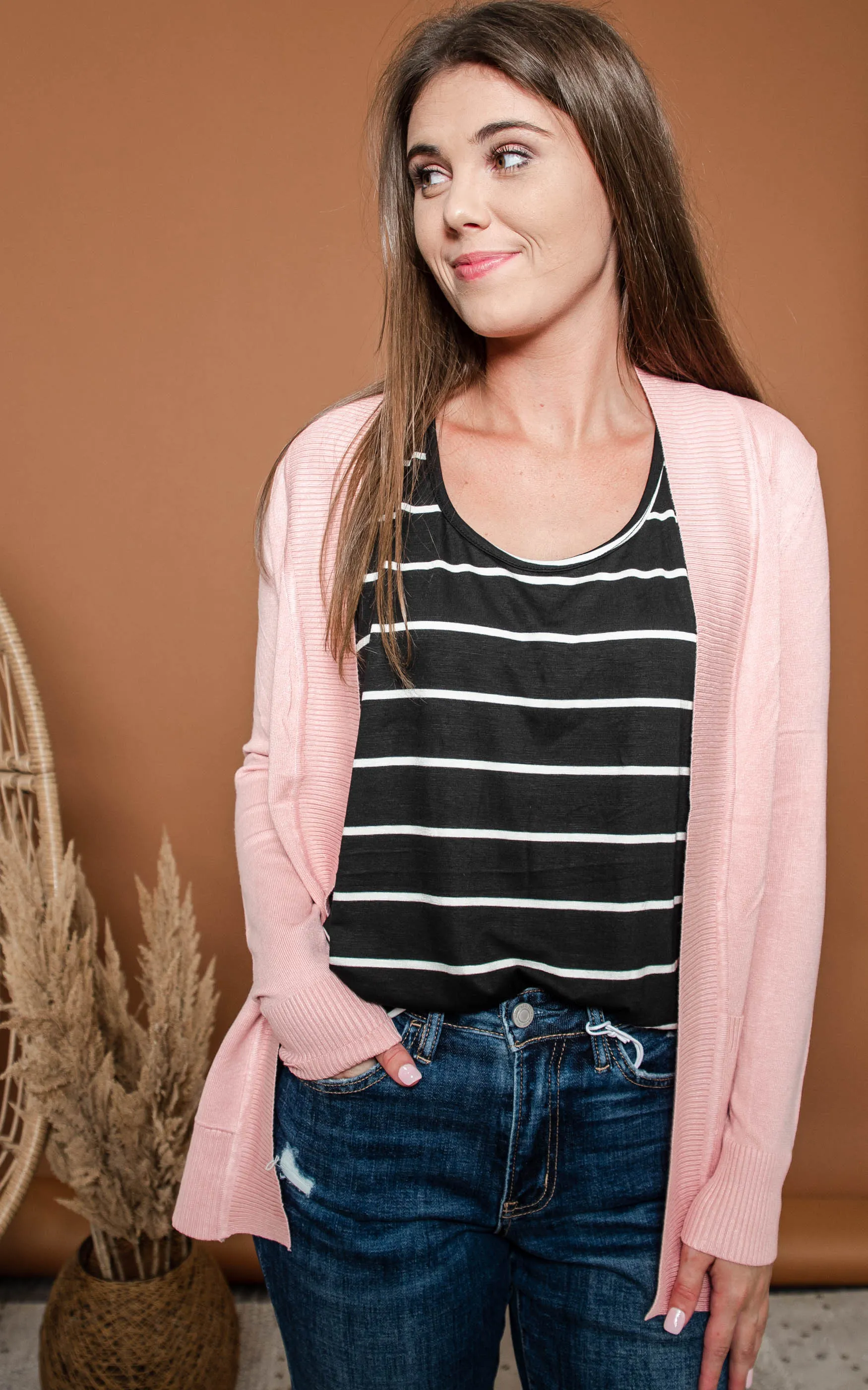 Favorite Boyfriend Cardigan -Cielo - Final Sale