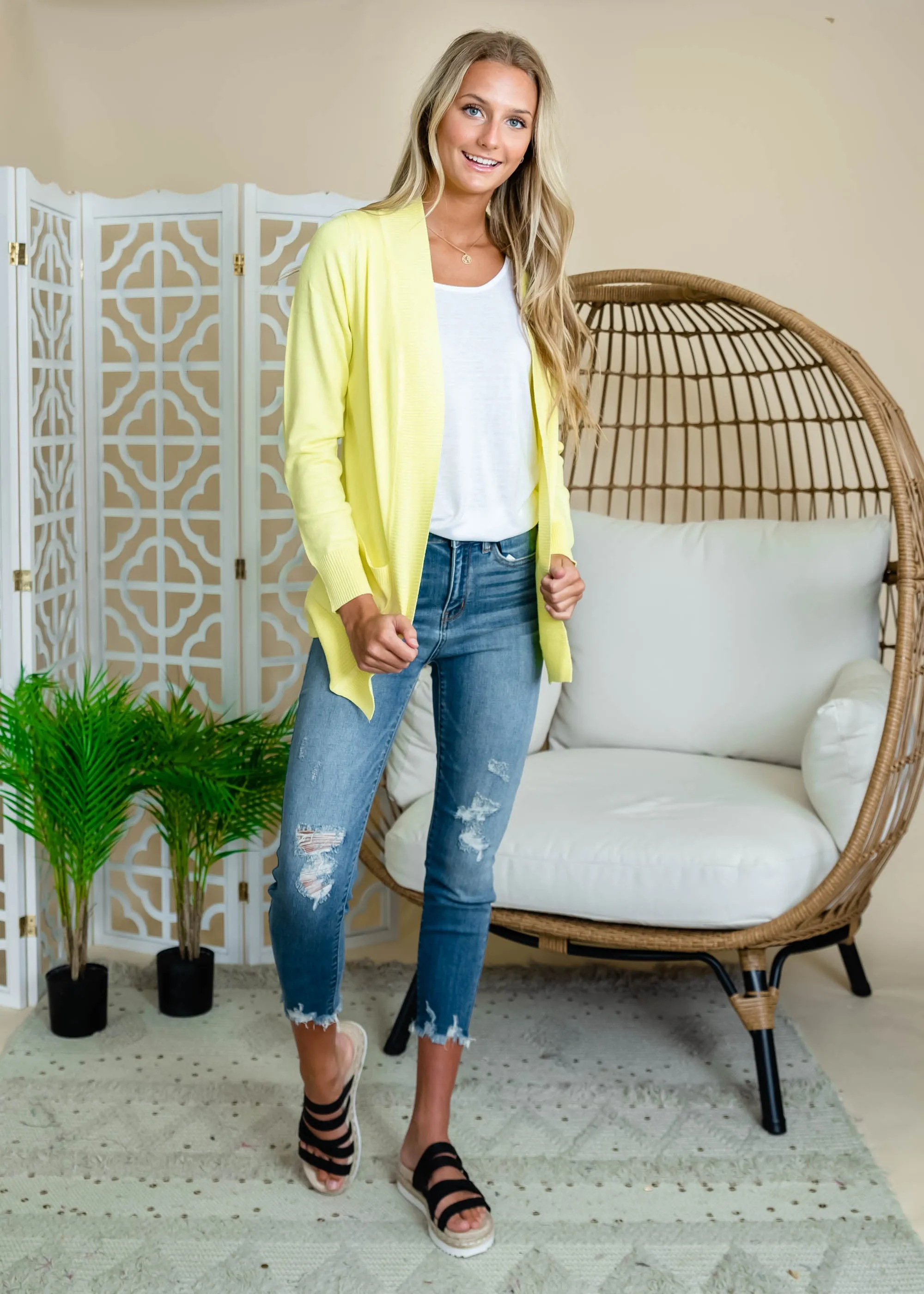 Favorite Boyfriend Cardigan -Cielo - Final Sale