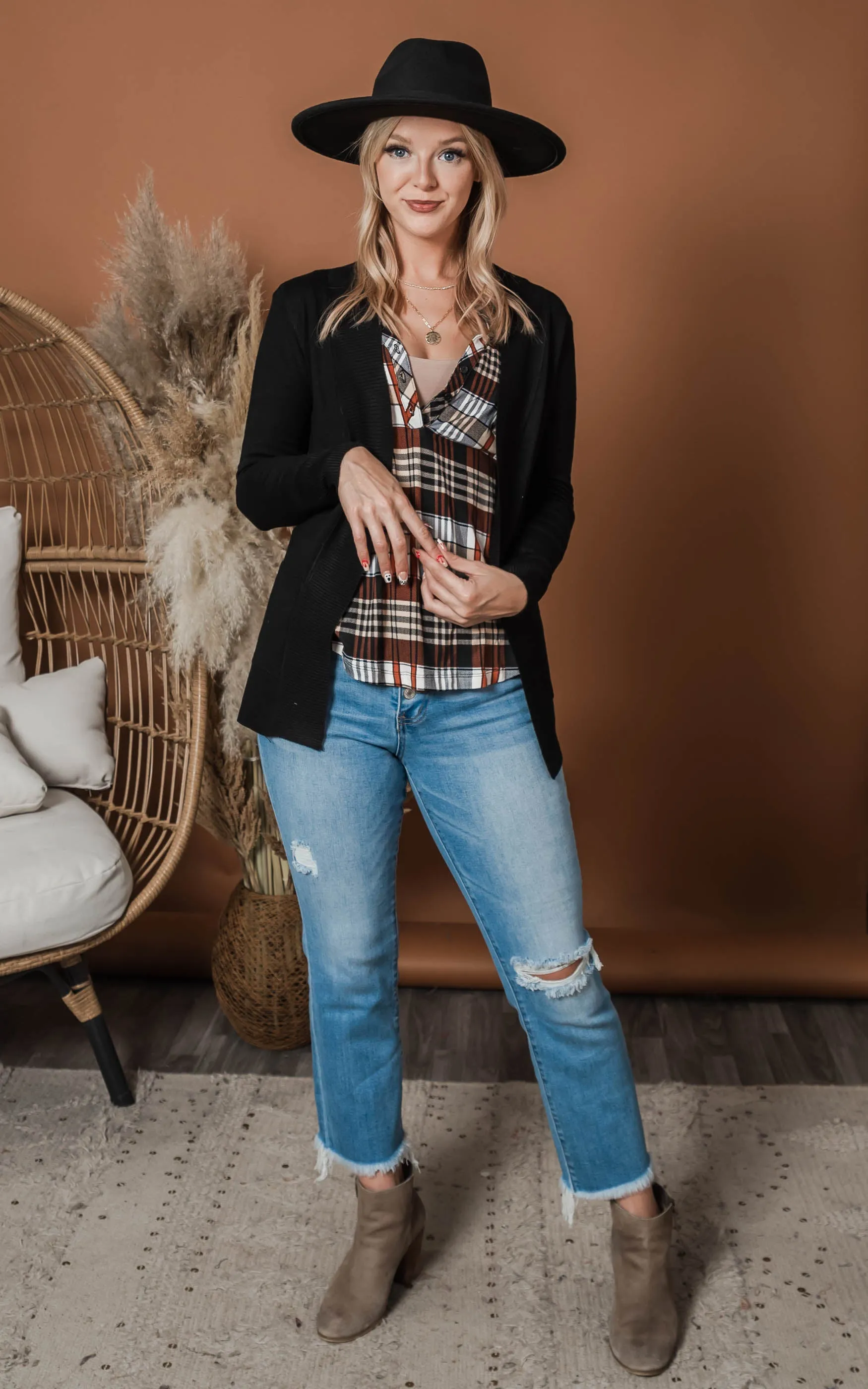 Favorite Boyfriend Cardigan -Cielo - Final Sale