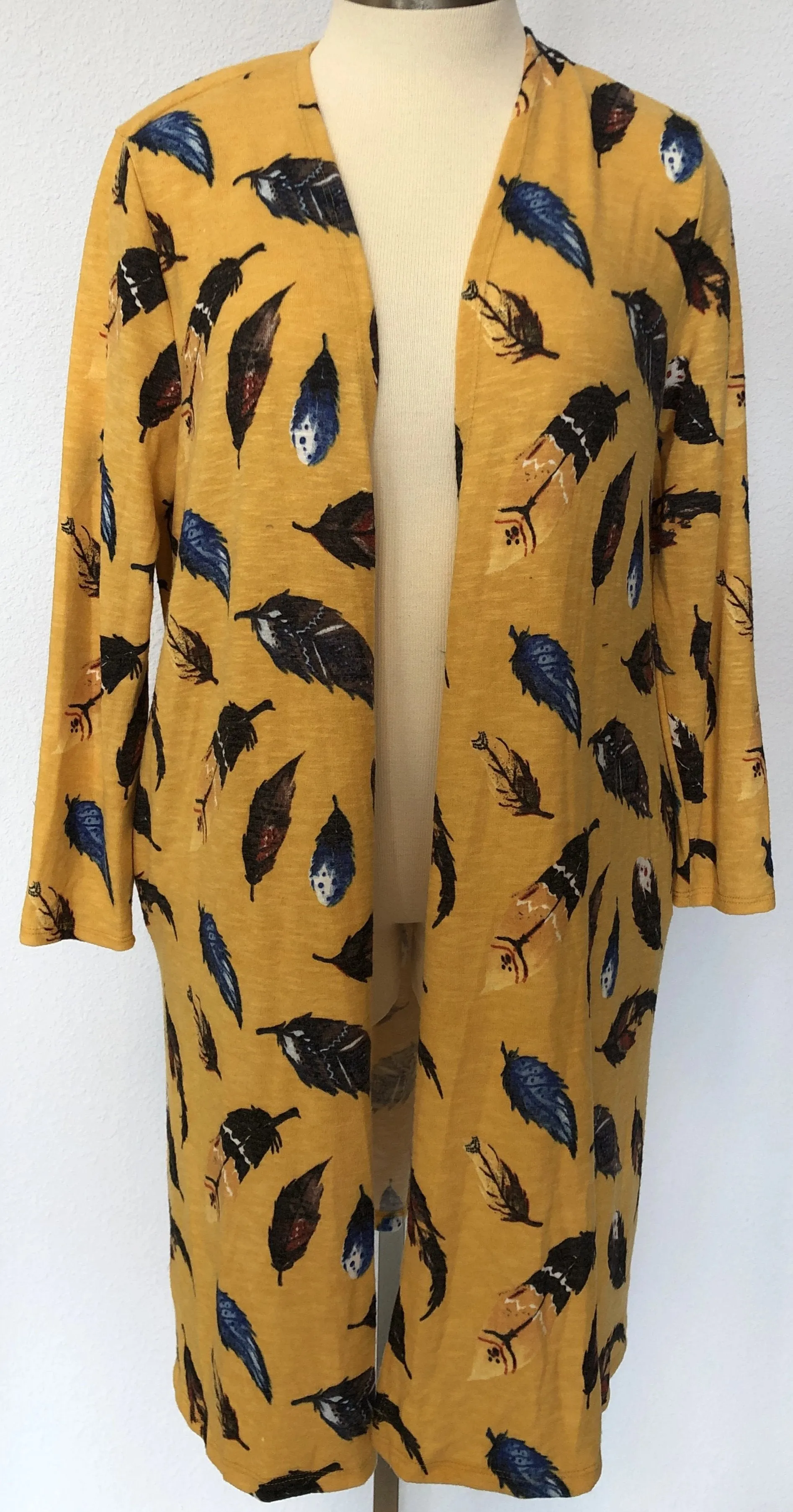 FEATHER PRINT CARDIGAN