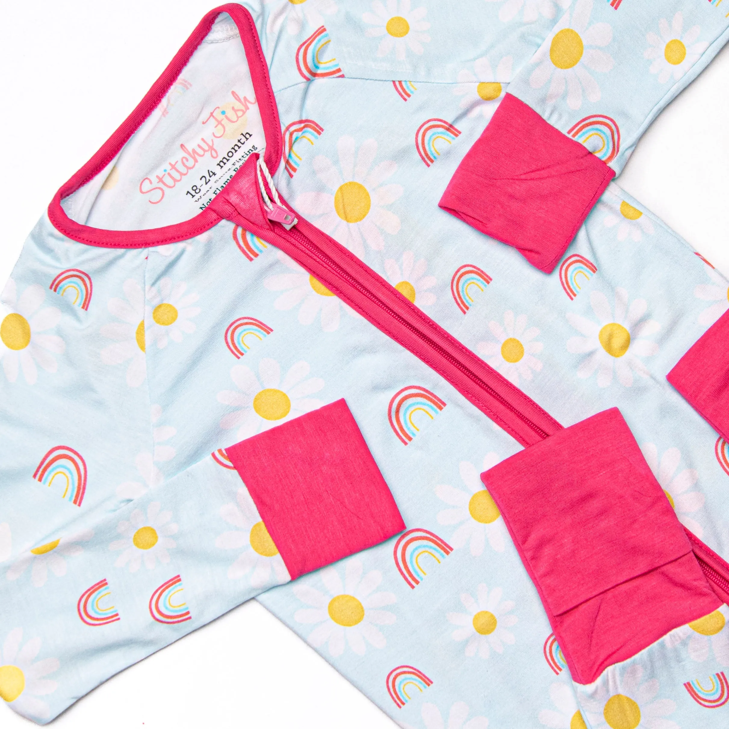 Field of Dreams Bamboo Zippy Pajama, Blue