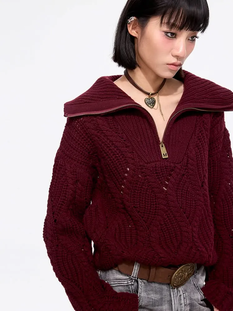 Flannel Neck Sweater